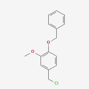 molecular formula C15H15ClO2 B1267815 1-(Benzyloxy)-4-(chloromethyl)-2-methoxybenzene CAS No. 33688-50-5