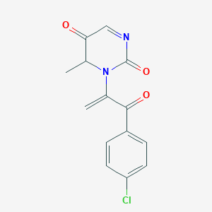 molecular formula C14H11ClN2O3 B12678151 2,5-Pyrimidinedione, 1-(1-(4-chlorobenzoyl)ethenyl)-1,6-dihydro- CAS No. 108664-30-8