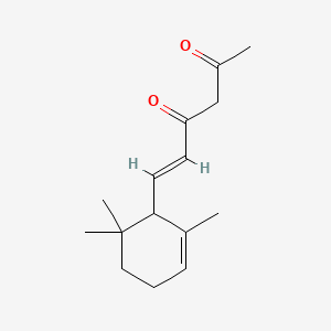 molecular formula C15H22O2 B12678155 (E)-6-(2,6,6-Trimethylcyclohex-2-en-1-yl)hex-5-ene-2,4-dione CAS No. 95470-29-4