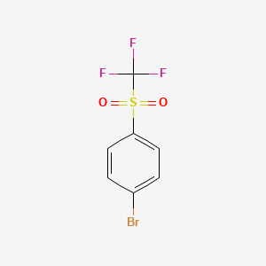 molecular formula C7H4BrF3O2S B1267817 1-Bromo-4-[(trifluoromethyl)sulfonyl]benzene CAS No. 312-20-9