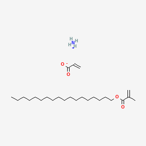 molecular formula C25H49NO4 B12678244 Azanium;octadecyl 2-methylprop-2-enoate;prop-2-enoate CAS No. 167614-39-3