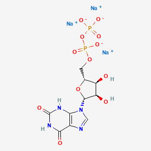 molecular formula C10H11N4Na3O12P2 B12678252 Xanthosine 5'-(trihydrogen diphosphate), trisodium salt CAS No. 84215-50-9