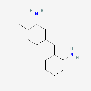 molecular formula C14H28N2 B12678289 5-((2-Aminocyclohexyl)methyl)-2-methylcyclohexylamine CAS No. 93805-51-7