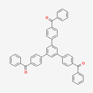 molecular formula C45H30O3 B12678319 4', 4'', 4'''-Tribenzoyl-1,3,5-triphenylbenzene CAS No. 227099-60-7