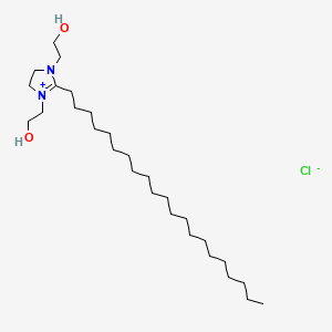 molecular formula C28H57ClN2O2 B12678333 2-Henicosyl-4,5-dihydro-1,3-bis(2-hydroxyethyl)-1H-imidazolium chloride CAS No. 93762-27-7