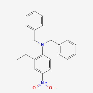 molecular formula C22H22N2O2 B12678346 N-(2-Ethyl-4-nitrophenyl)dibenzylamine CAS No. 93893-37-9