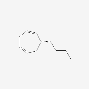molecular formula C11H18 B12678347 (R)-6-Butyl-1,4-cycloheptadiene CAS No. 33156-91-1