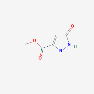 molecular formula C6H8N2O3 B1267838 Methyl 2-methyl-5-oxo-2,5-dihydro-1H-pyrazole-3-carboxylate CAS No. 52867-42-2