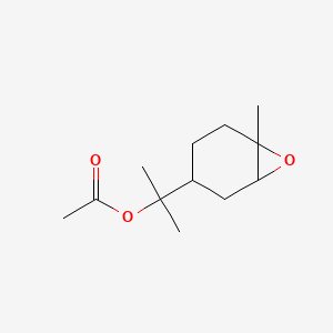 molecular formula C12H20O3 B12678383 alpha,alpha,6-Trimethyl-7-oxabicyclo(4.1.0)heptane-3-methyl acetate CAS No. 95008-90-5