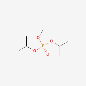 molecular formula C7H17O4P B12678405 Phosphoric acid, methyl bis(1-methylethyl) ester CAS No. 26955-63-5