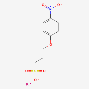 molecular formula C9H10KNO6S B12678423 Potassium 3-(4-nitrophenoxy)propanesulphonate CAS No. 75593-59-8