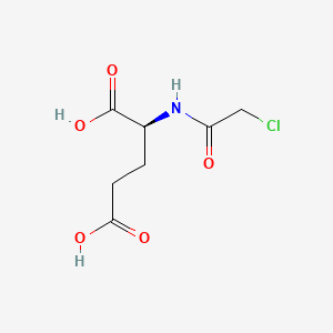 molecular formula C7H10ClNO5 B12678435 N-(Chloroacetyl)glutamate CAS No. 56576-86-4