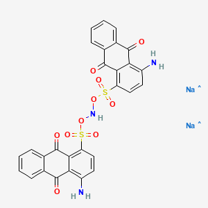 molecular formula C28H17N3Na2O10S2 B12678444 Disodium 1,1'-iminobis(4-amino-9,10-dihydro-9,10-dioxoanthracenesulphonate) CAS No. 85305-22-2