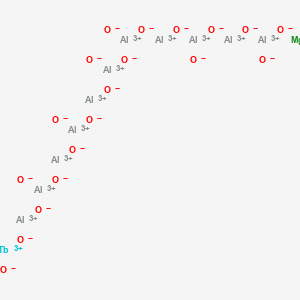 molecular formula Al11MgO19Tb B12678488 Undecaaluminium magnesium terbium nonadecaoxide CAS No. 55097-76-2