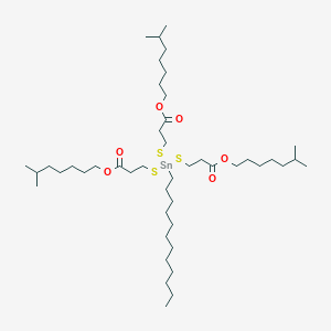 molecular formula C45H88O6S3Sn B12678521 Triisooctyl 3,3',3''-((dodecylstannylidyne)tris(thio))tripropionate CAS No. 64926-50-7