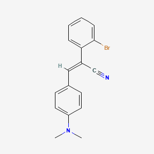 molecular formula C17H15BrN2 B12678550 2-(2-Bromophenyl)-3-(4-(dimethylamino)phenyl)acrylonitrile CAS No. 1361504-06-4