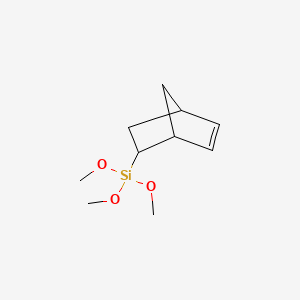molecular formula C10H18O3Si B12678569 Bicyclo(2.2.1)hept-2-ene, 5-(trimethoxysilyl)- CAS No. 7538-46-7
