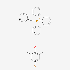 molecular formula C33H30BrOP B12678575 benzyl(triphenyl)phosphanium;4-bromo-2,6-dimethylphenolate CAS No. 94231-10-4