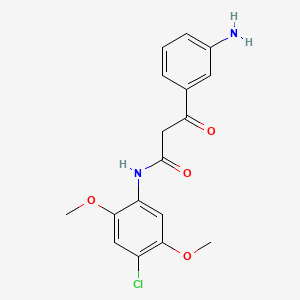 molecular formula C17H17ClN2O4 B12678581 3-(m-Aminophenyl)-N-(4-chloro-2,5-dimethoxyphenyl)-3-oxopropionamide CAS No. 31522-24-4
