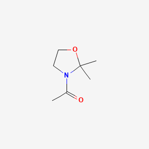 molecular formula C7H13NO2 B12678632 Oxazolidine, 3-acetyl-2,2-dimethyl- CAS No. 5050-58-8