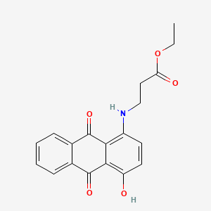 molecular formula C19H17NO5 B12678642 Ethyl N-(9,10-dihydro-4-hydroxy-9,10-dioxo-1-anthryl)-beta-alaninate CAS No. 70321-15-2