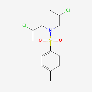 molecular formula C13H19Cl2NO2S B12678744 N,N-Bis(2-chloropropyl)-p-toluenesulphonamide CAS No. 83898-38-8