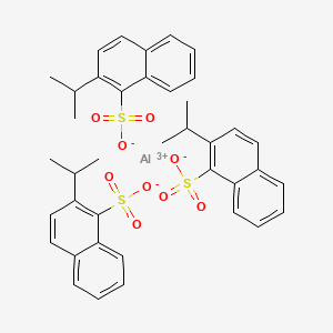 molecular formula C39H39AlO9S3 B12678786 Aluminium (1-methylethyl)naphthalenesulphonate CAS No. 85410-06-6