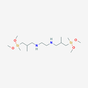 molecular formula C16H40N2O4Si2 B12678807 N,N'-Bis(3-(dimethoxymethylsilyl)-2-methylpropyl)ethylenediamine CAS No. 84963-00-8
