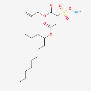 molecular formula C19H33NaO7S B12678881 Butanedioic acid, sulfo-, 4-dodecyl 1-(2-propenyl) ester, sodium salt CAS No. 94227-22-2