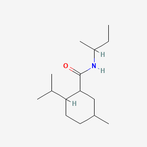 molecular formula C15H29NO B12678918 2-(Isopropyl)-N-(1-methylpropyl)-5-methylcyclohexanecarboxamide CAS No. 73410-13-6
