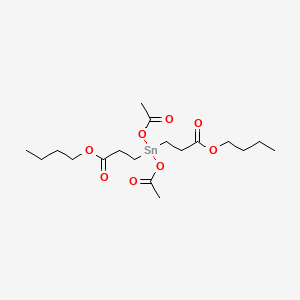 molecular formula C18H32O8Sn B12678931 Dibutyl 3,3'-(diacetoxystannylene)dipropionate CAS No. 72305-84-1