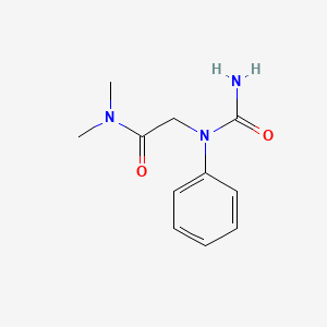 molecular formula C11H15N3O2 B12679038 1-(Dimethylcarbamoylmethyl)-1-phenylurea CAS No. 91337-96-1