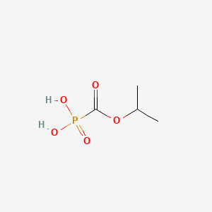 molecular formula C4H9O5P B12679045 Phosphinecarboxylic acid, dihydroxy-, 1-methylethyl ester, oxide CAS No. 72305-02-3