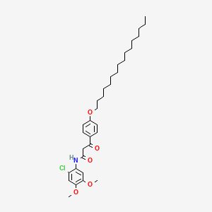 molecular formula C33H48ClNO5 B12679053 N-(2-Chloro-4,5-dimethoxyphenyl)-3-(p-(hexadecyloxy)phenyl)-3-oxopropionamide CAS No. 94134-63-1