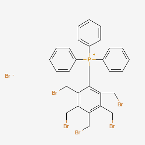 molecular formula C30H27Br6P B12679058 [[Pentakis(bromomethyl)phenyl]methyl]triphenylphosphonium bromide CAS No. 83929-72-0