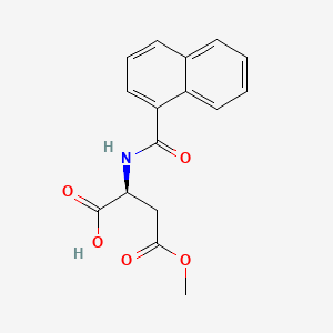 molecular formula C16H15NO5 B12679062 1-Naphthalenylacetylaspartic acid CAS No. 32667-88-2