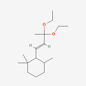 molecular formula C17H32O2 B12679071 2-(3,3-Diethoxybuten-1-yl)-1,1,3-trimethylcyclohexane CAS No. 96097-20-0