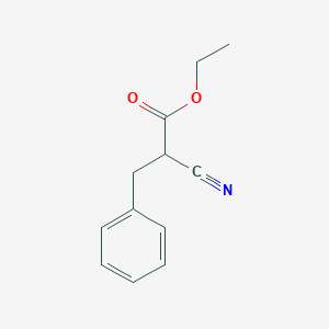 molecular formula C12H13NO2 B1267908 Ethyl 2-cyano-3-phenylpropanoate CAS No. 6731-58-4