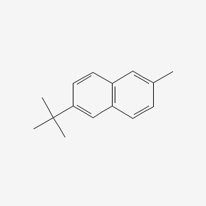 molecular formula C15H18 B12679113 2-(tert-Butyl)-6-methylnaphthalene CAS No. 84029-69-6