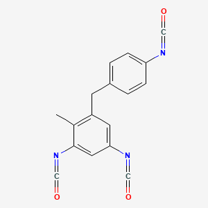 molecular formula C17H11N3O3 B12679121 5-(p-Isocyanatobenzyl)-6-methyl-m-phenylene diisocyanate CAS No. 82151-48-2