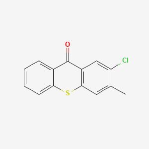 molecular formula C14H9ClOS B12679124 2-Chloro-3-methyl-9H-thioxanthen-9-one CAS No. 83817-57-6