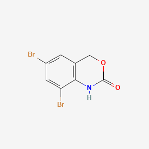 molecular formula C8H5Br2NO2 B12679132 6,8-Dibromo-1,4-dihydro-2H-3,1-benzoxazin-2-one CAS No. 76928-37-5