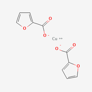 molecular formula C10H6CuO6 B12679144 Copper, bis(2-furancarboxylato-O(sup 1),O(sup 2))- CAS No. 84009-23-4