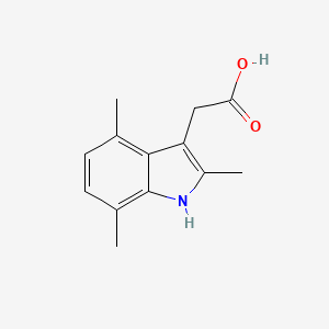 molecular formula C13H15NO2 B1267916 (2,4,7-trimethyl-1H-indol-3-yl)acetic acid CAS No. 5435-43-8