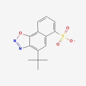 molecular formula C14H13N2O4S- B12679199 4-tert-Butyl naphth(2,1-d)-1,2,3-oxadiazole-6-sulphonate CAS No. 94160-06-2