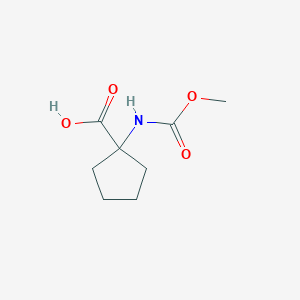 molecular formula C8H13NO4 B1267923 1-((Methoxycarbonyl)amino)cyclopentane-1-carboxylic acid CAS No. 6949-76-4