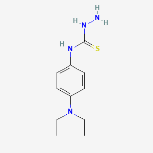 molecular formula C11H18N4S B12679233 Semicarbazide, 4-(p-diethylaminophenyl)-3-thio- CAS No. 102339-01-5