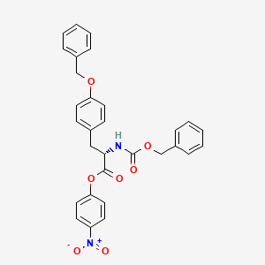 molecular formula C30H26N2O7 B12679266 4-Nitrophenyl O-benzyl-N-((benzyloxy)carbonyl)-L-tyrosinate CAS No. 3562-03-6