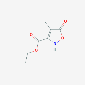 molecular formula C7H9NO4 B1267927 Ethyl 4-methyl-5-oxo-2,5-dihydroisoxazole-3-carboxylate CAS No. 84280-59-1