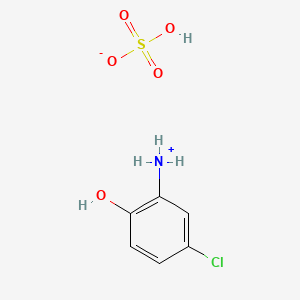 molecular formula C6H8ClNO5S B12679341 (5-Chloro-2-hydroxyphenyl)ammonium hydrogen sulphate CAS No. 94232-35-6